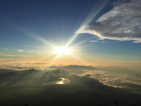 Sunrise on Mount Fuji.