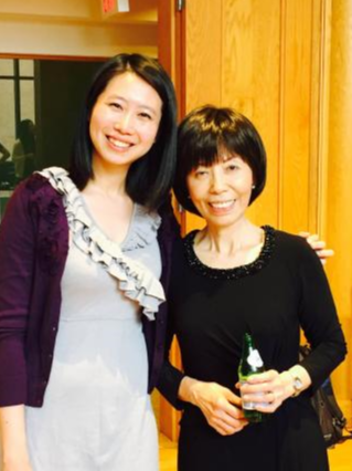 Professor Yu with a colleague.