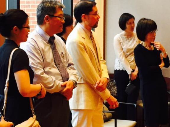 Professor Yu with colleagues.