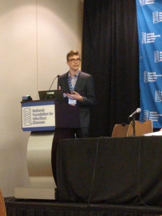 Abram Wagner giving a presentation.